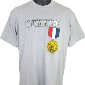 New York City T Shirt Vintage 80s Statue Of Liberty NYC Made In USA Mens Medium